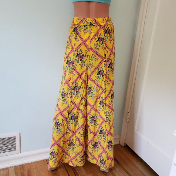 NWT Free People Beautiful Floral Wide leg Pants. - Picture 8 of 14